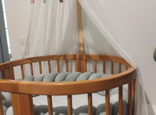 Κούνια μωρού Ingvart Smart Bed 9 in 1 φυσικό ξύλο