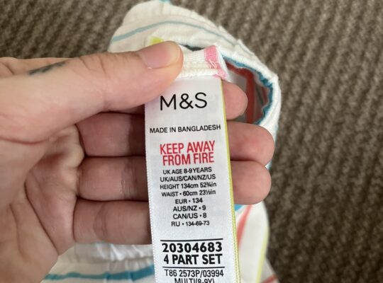 Pyjama set cotton m&s 8-9 years old