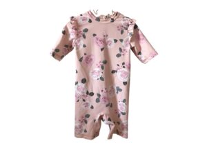Ροζ floral ολόσωμο μαγιό Zara