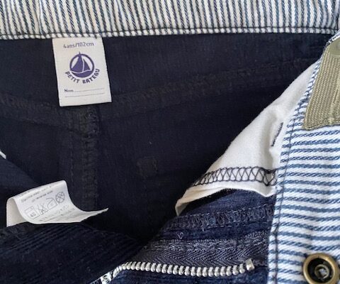 Petit bateau, κοτλέ, μπλέ, για 4 ετών