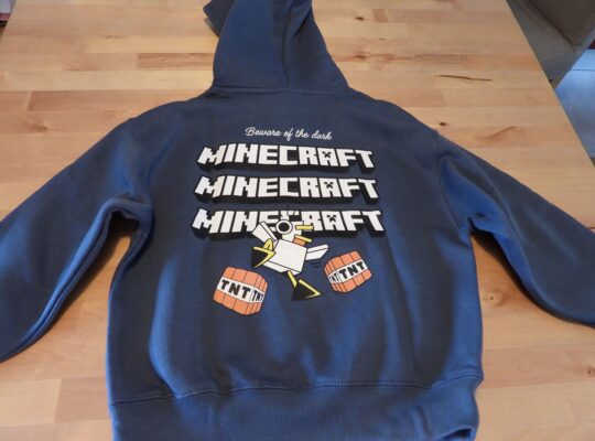 Φούτερ με κουκούλα Minecraft νούμερο 7-8 130cm