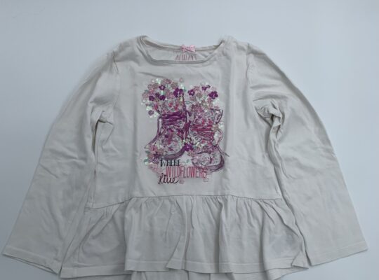 Mothercare μπλούζα λευκή με σχέδιο 7-8 ετών