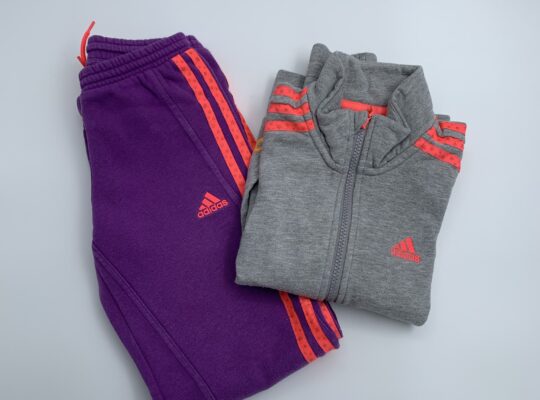 Adidas σετ φόρμας μωβ/γκρι 8 ετών