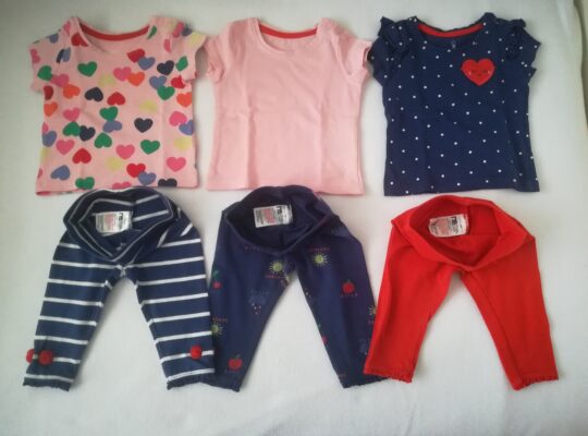 Mothercare 3 σετ μπλούζα-κολάν, 3-6 μηνών