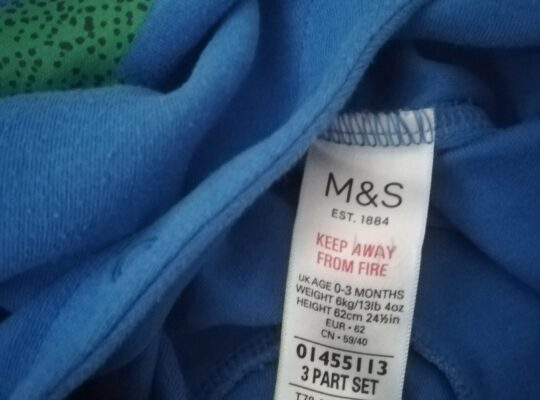 Marks & Spencer σετ 3 φορμάκια 0-3 μηνών
