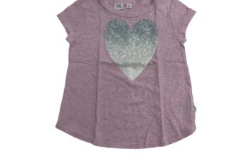 Gap ροζ T-shirt με καρδιά 6-7 ετών