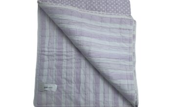 Zara Home μωβ λεπτό πάπλωμα 2 όψεων