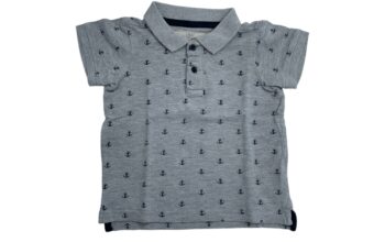 H&M γκρι polo T-shirt με άγκυρες 12-18 μηνών