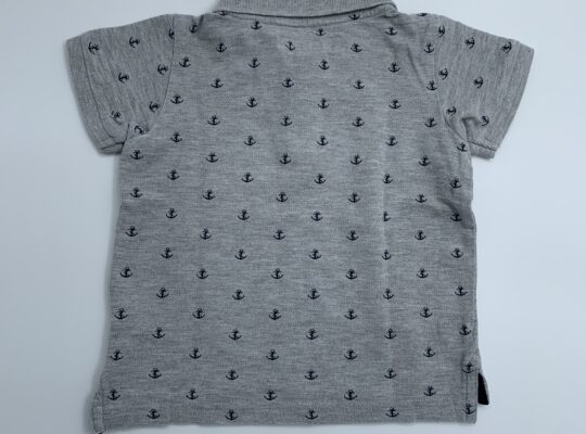 H&M γκρι polo T-shirt με άγκυρες 12-18 μηνών