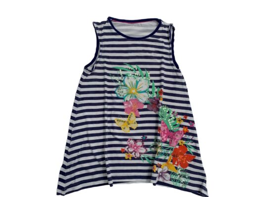 Mothercare αμάνικη ριγέ μπλούζα 7-8 ετών