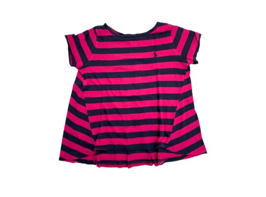 Ralph Lauren ριγέ φούξια/μπλε T-shirt 8-10 ετών
