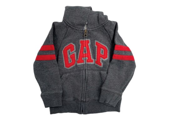Gap γκρι φούτερ με zip και κουκούλα 18-24 μηνών