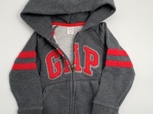 Gap γκρι φούτερ με zip και κουκούλα 18-24 μηνών