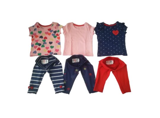 Mothercare 3 σετ μπλούζα-κολάν, 3-6 μηνών