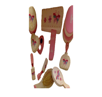 Βαλιτσάκι με ξύλινα κομμωτήριο και σαλόνι ομορφιάς