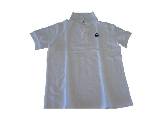 Unisex λευκό polo Benetton νούμερο Μ 130cm